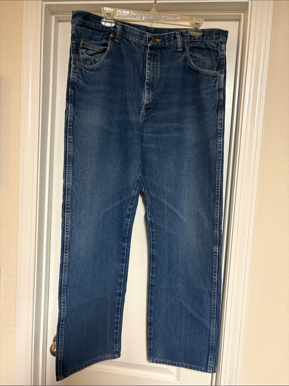 Wrangler Men's Straight-Leg Dark Blue Jeans